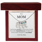 Mom Engraved Baby Feet Necklace With Birthstones-Customizable