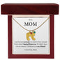 Mom Engraved Baby Feet Necklace With Birthstones-Customizable