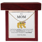 Mom Engraved Baby Feet Necklace With Birthstones-Customizable
