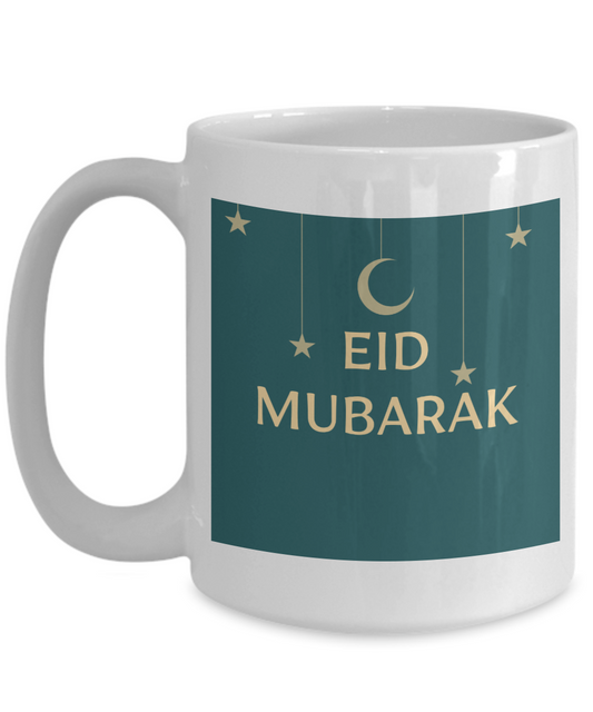 Eid Stars and Crescent Happy Eid Blessings Mug After Ramadan Gift Eid Gift