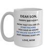 Birthday Coffee Mug For Him, Birthday Gift for Son, Funny Mug