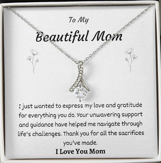 Mom Alluring Beauty Necklace and Earrings Gift Set