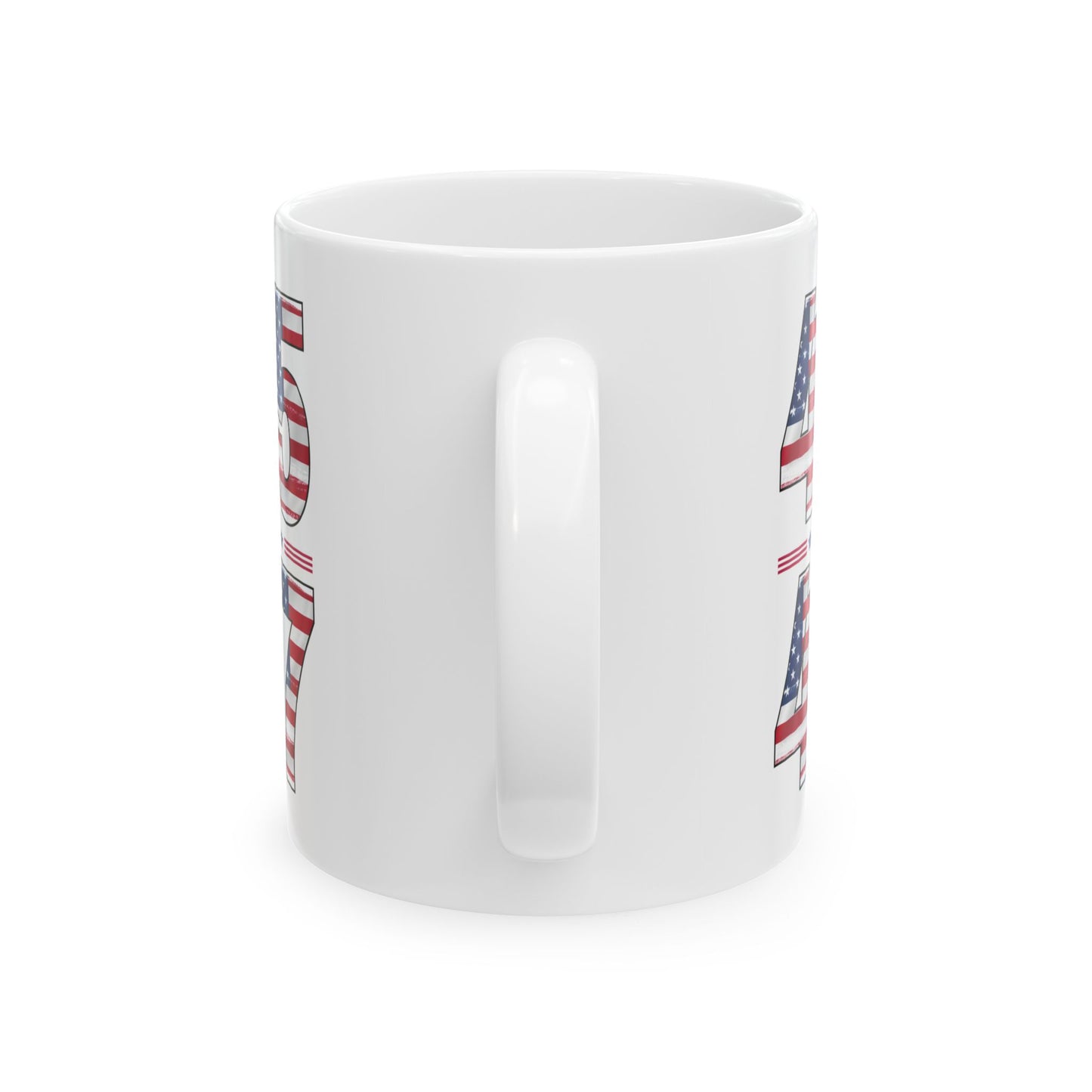 UnivBoutique Trump 2024 45 47 Coffee Mug with American Flag 11 oz and 15 oz Mug 2016 and 2024 Election