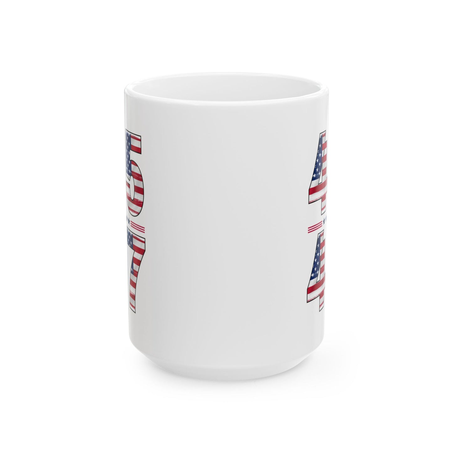 UnivBoutique Trump 2024 45 47 Coffee Mug with American Flag 11 oz and 15 oz Mug 2016 and 2024 Election