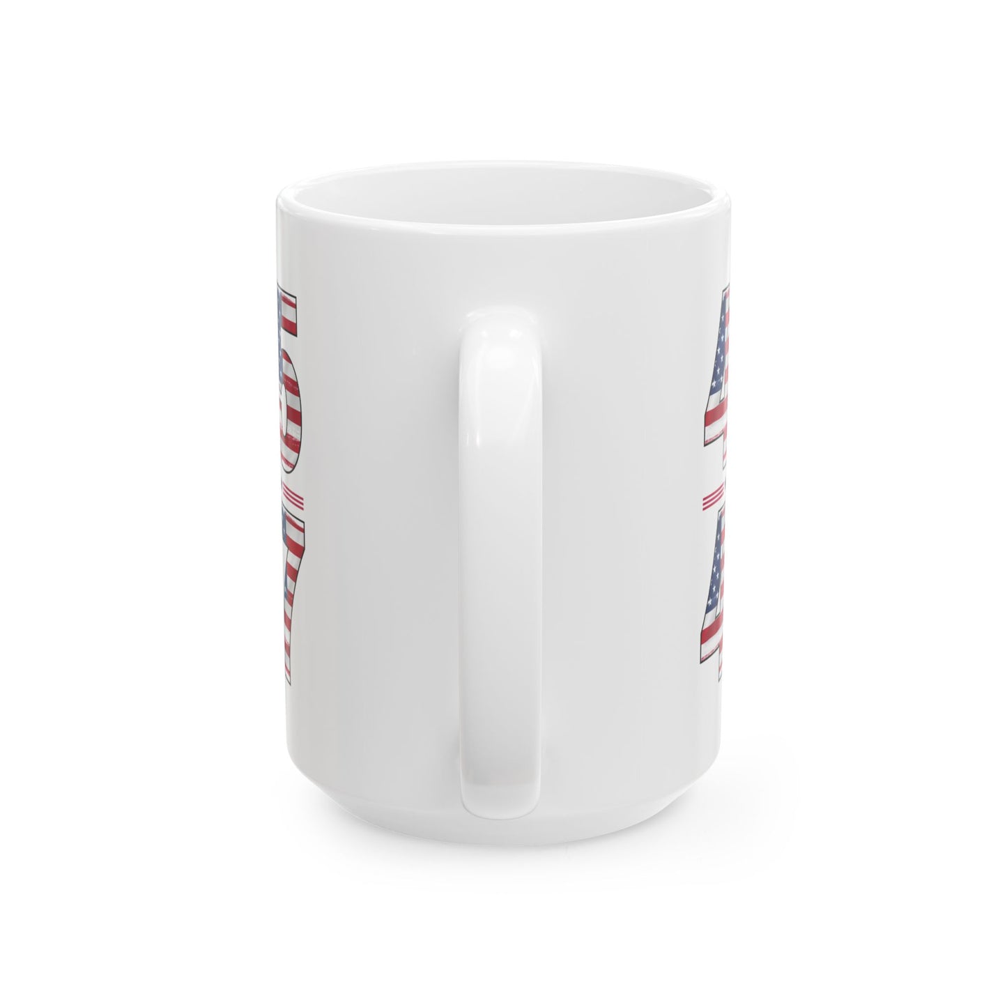 UnivBoutique Trump 2024 45 47 Coffee Mug with American Flag 11 oz and 15 oz Mug 2016 and 2024 Election