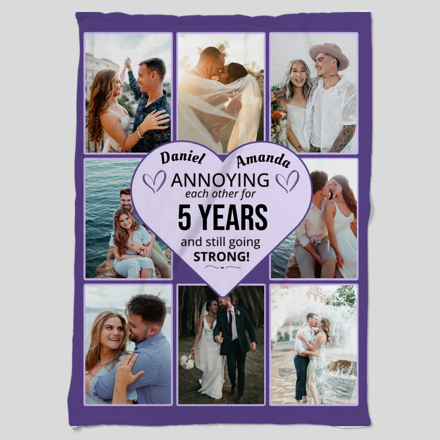 Personalized Photo Blanket, Anniversary Gift, Photo Blanket with Text, Personalized Gift, Memorial Blanket, Couples Gift, Custom Blanket