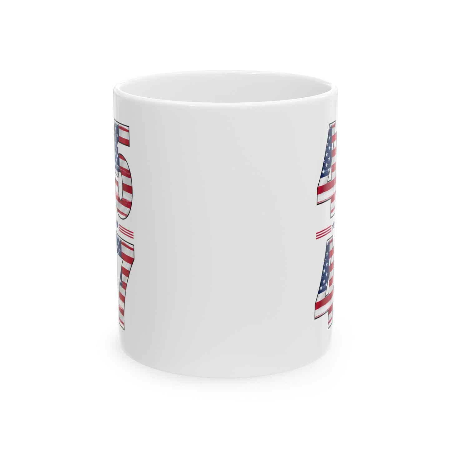 UnivBoutique Trump 2024 45 47 Coffee Mug with American Flag 11 oz and 15 oz Mug 2016 and 2024 Election