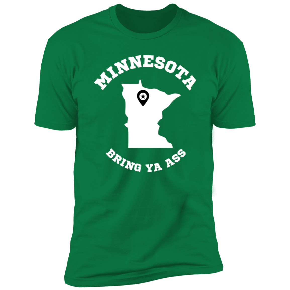 Minnesota Timberwolves Bring Ya Ass Tshirt with MN Solid Map