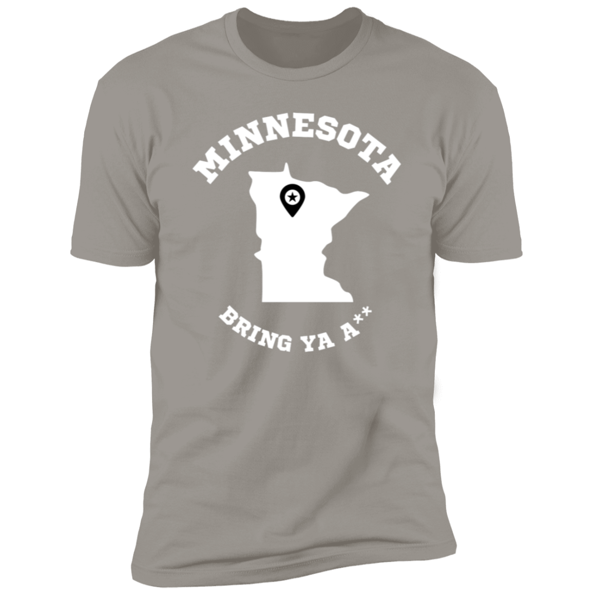 Minnesota Timberwolves Bring Ya Ass Tshirt Solid MN Map PG