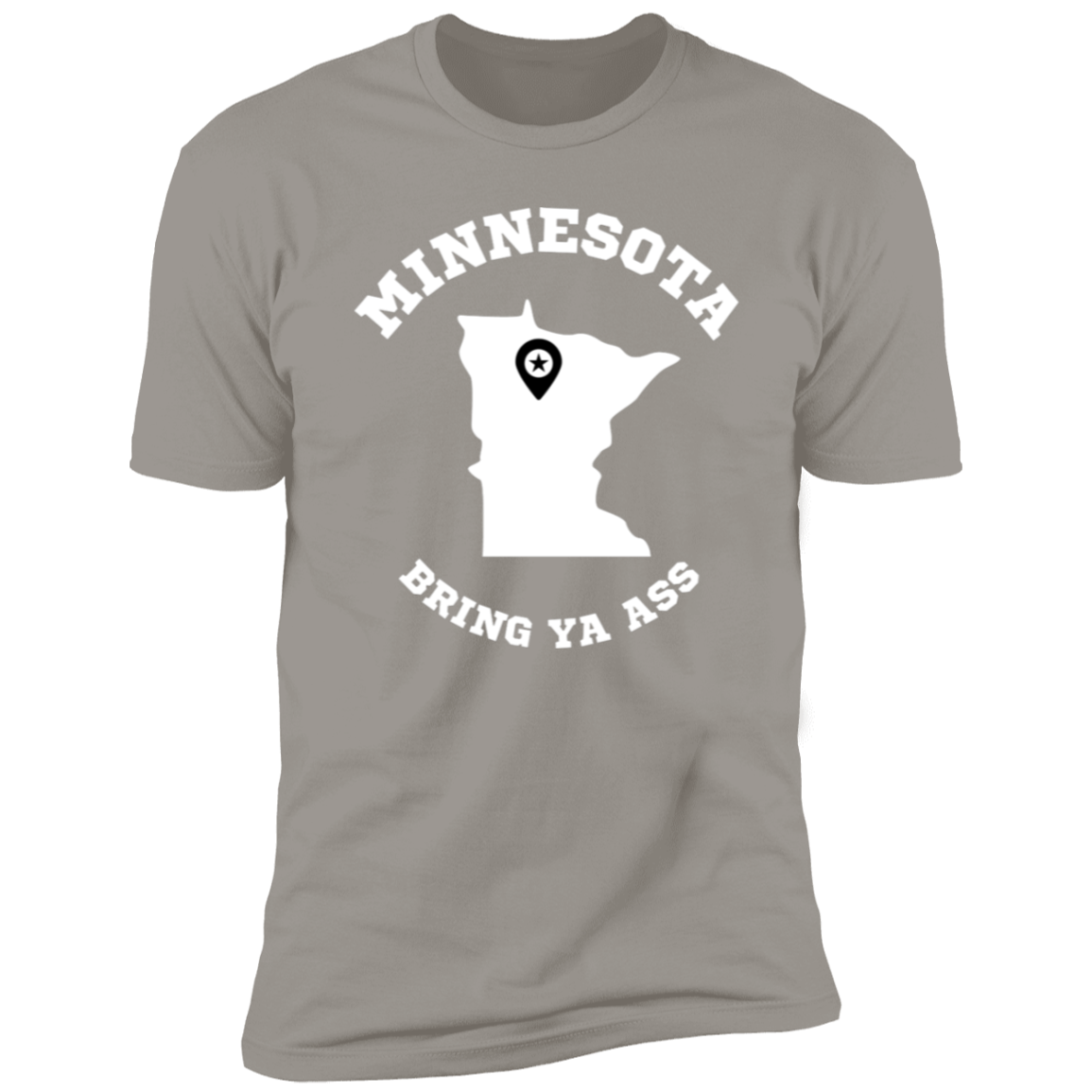 Minnesota Timberwolves Bring Ya Ass Tshirt with MN Solid Map