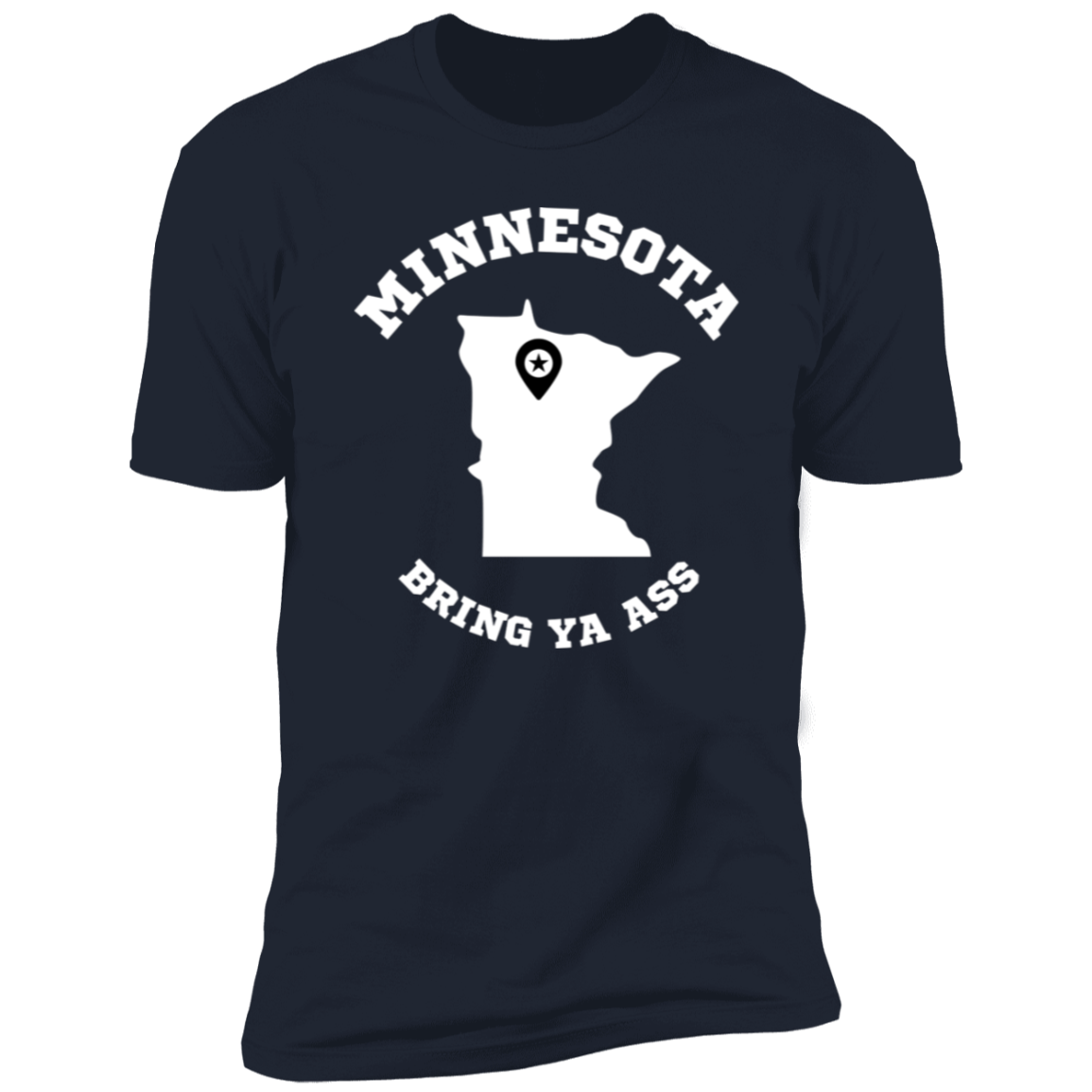 Minnesota Timberwolves Bring Ya Ass Tshirt with MN Solid Map