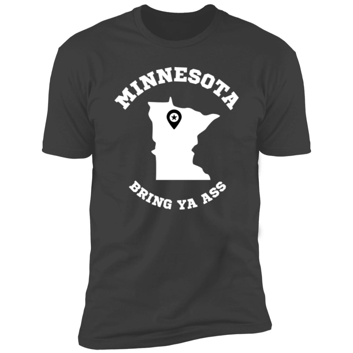 Minnesota Timberwolves Bring Ya Ass Tshirt with MN Solid Map