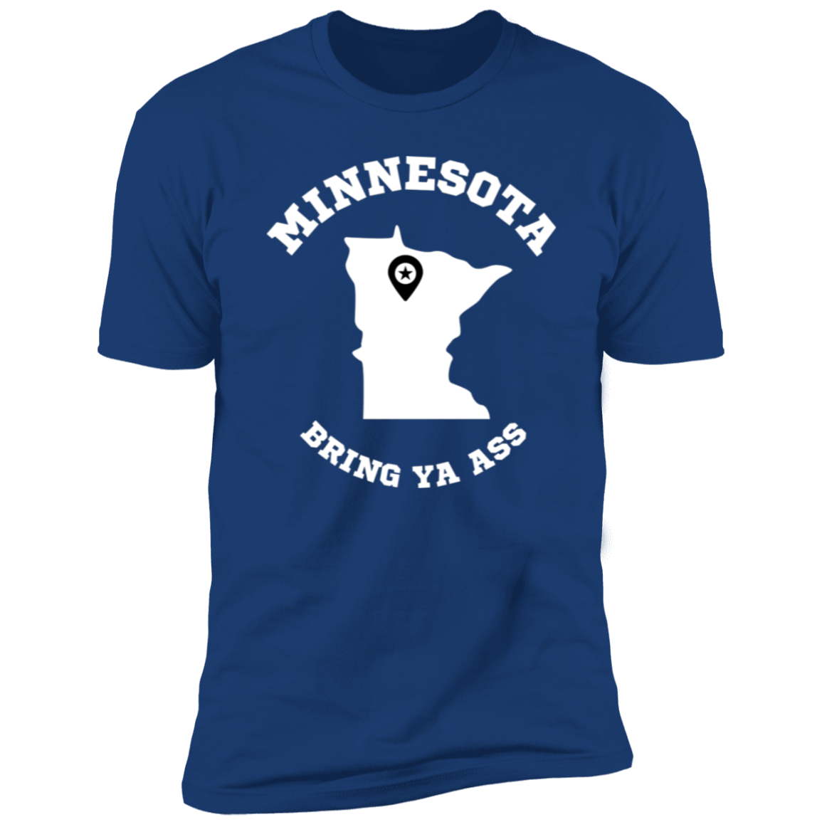 Minnesota Timberwolves Bring Ya Ass Tshirt with MN Solid Map