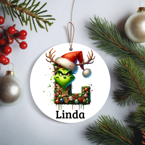 Personalized Ornament Name, Christmas Ornament and Letter Name Ornament