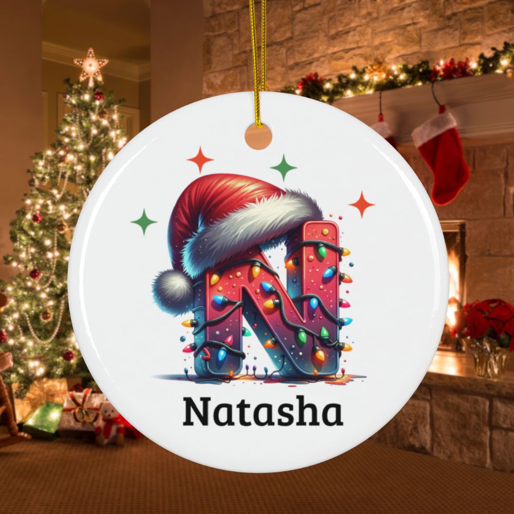 Personalized Ornament Name, Christmas Ornament and Letter Name Ornament