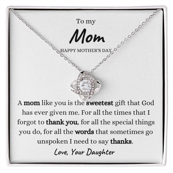 From Baby Bump To My Mommy I May Be Just A Bump Love Knot Necklace | eBay