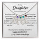 Engraved Baby Feet Gift with Birthstones and Custom Engraving for Daughter