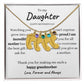 Engraved Baby Feet Gift with Birthstones and Custom Engraving for Daughter