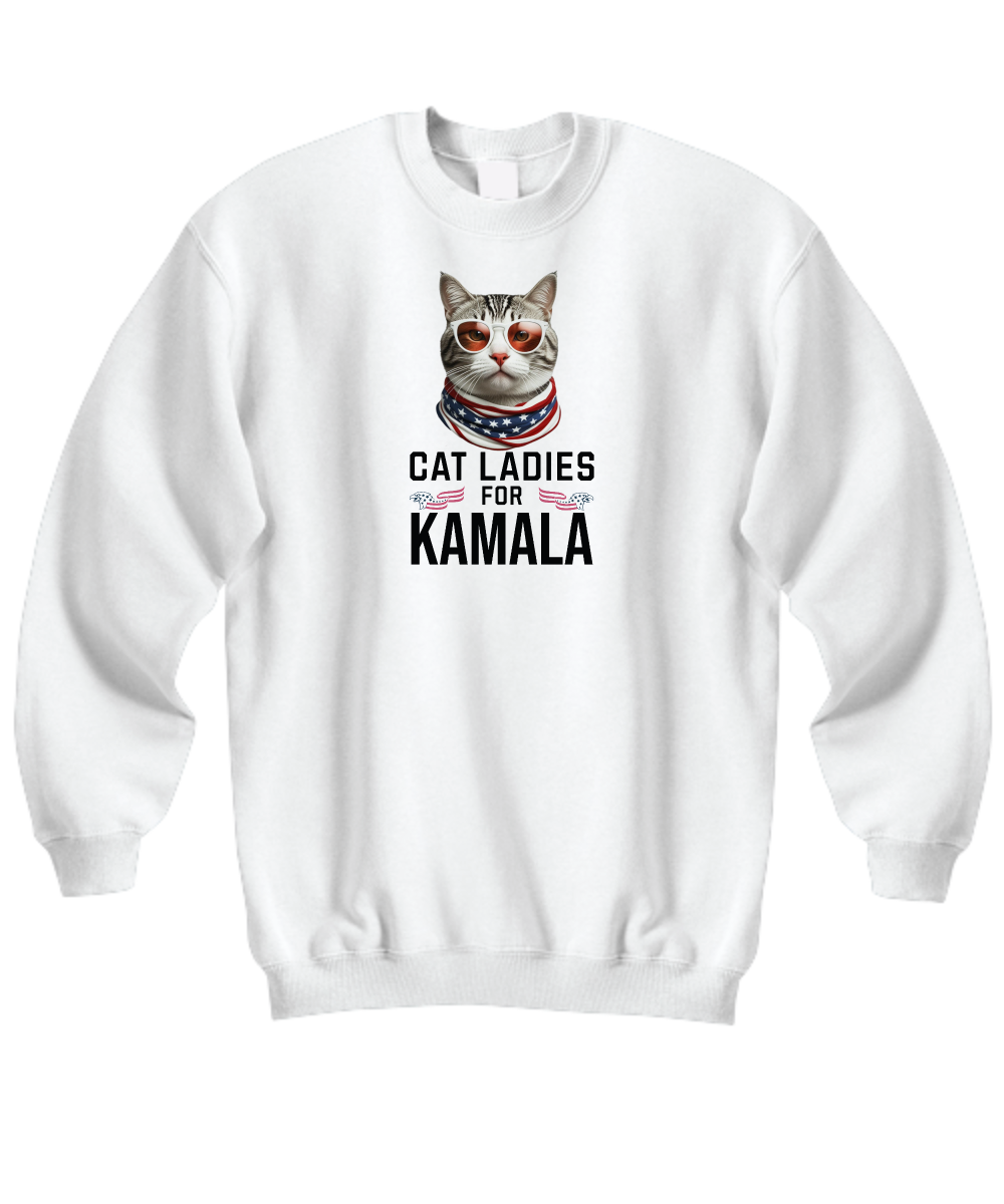 Cat Ladies For Kamala Sweatshirt, Kamala Harris Cat Shirt, Cat Lady Shirt, Election shirt for CatLadies Political Shirt, Cat Mom Shirt, American Shorthair Cat