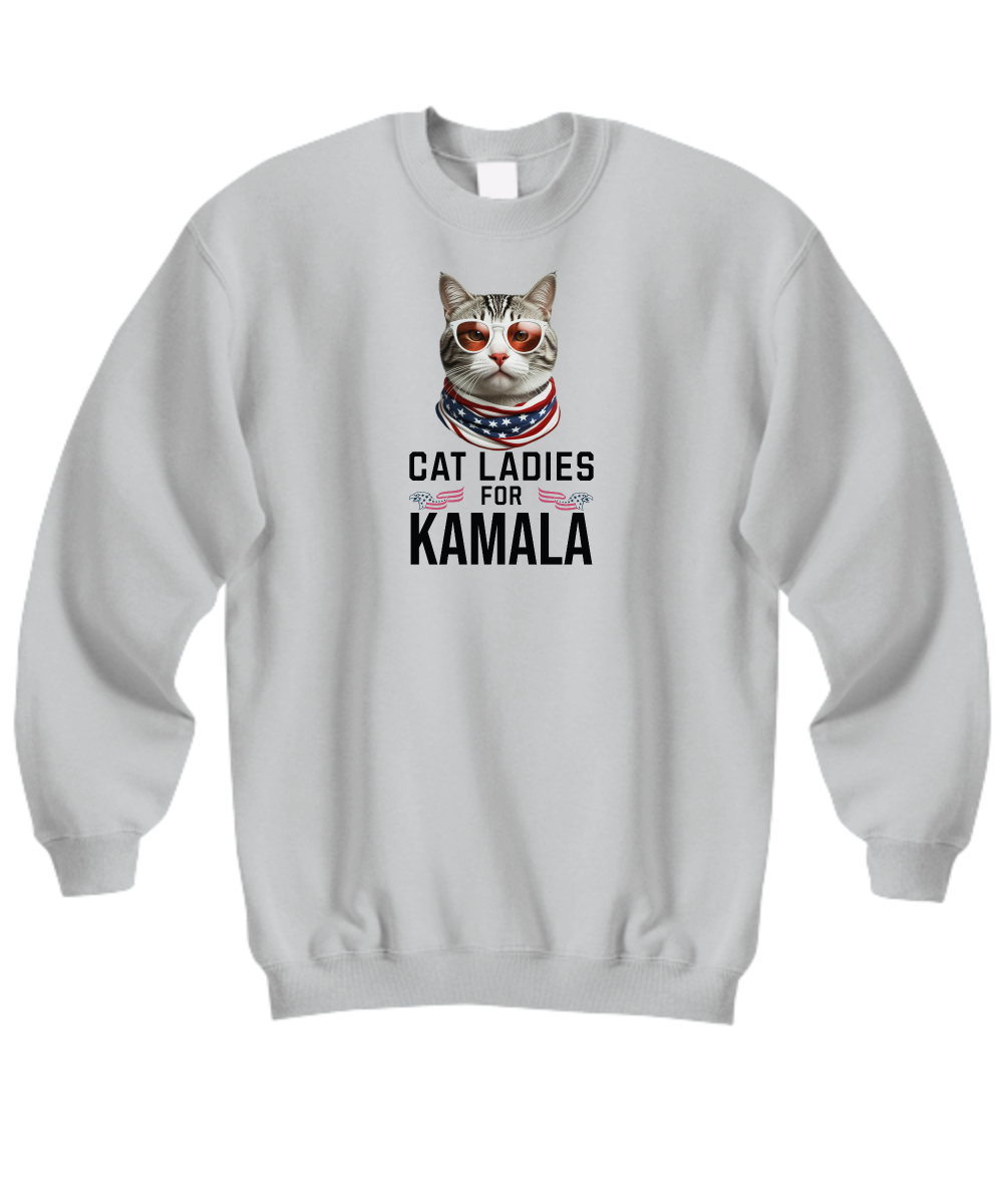 Cat Ladies For Kamala Sweatshirt, Kamala Harris Cat Shirt, Cat Lady Shirt, Election shirt for CatLadies Political Shirt, Cat Mom Shirt, American Shorthair Cat