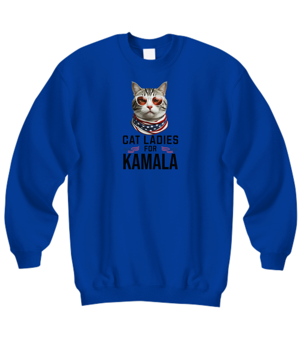 Cat Ladies For Kamala Sweatshirt, Kamala Harris Cat Shirt, Cat Lady Shirt, Election shirt for CatLadies Political Shirt, Cat Mom Shirt, American Shorthair Cat