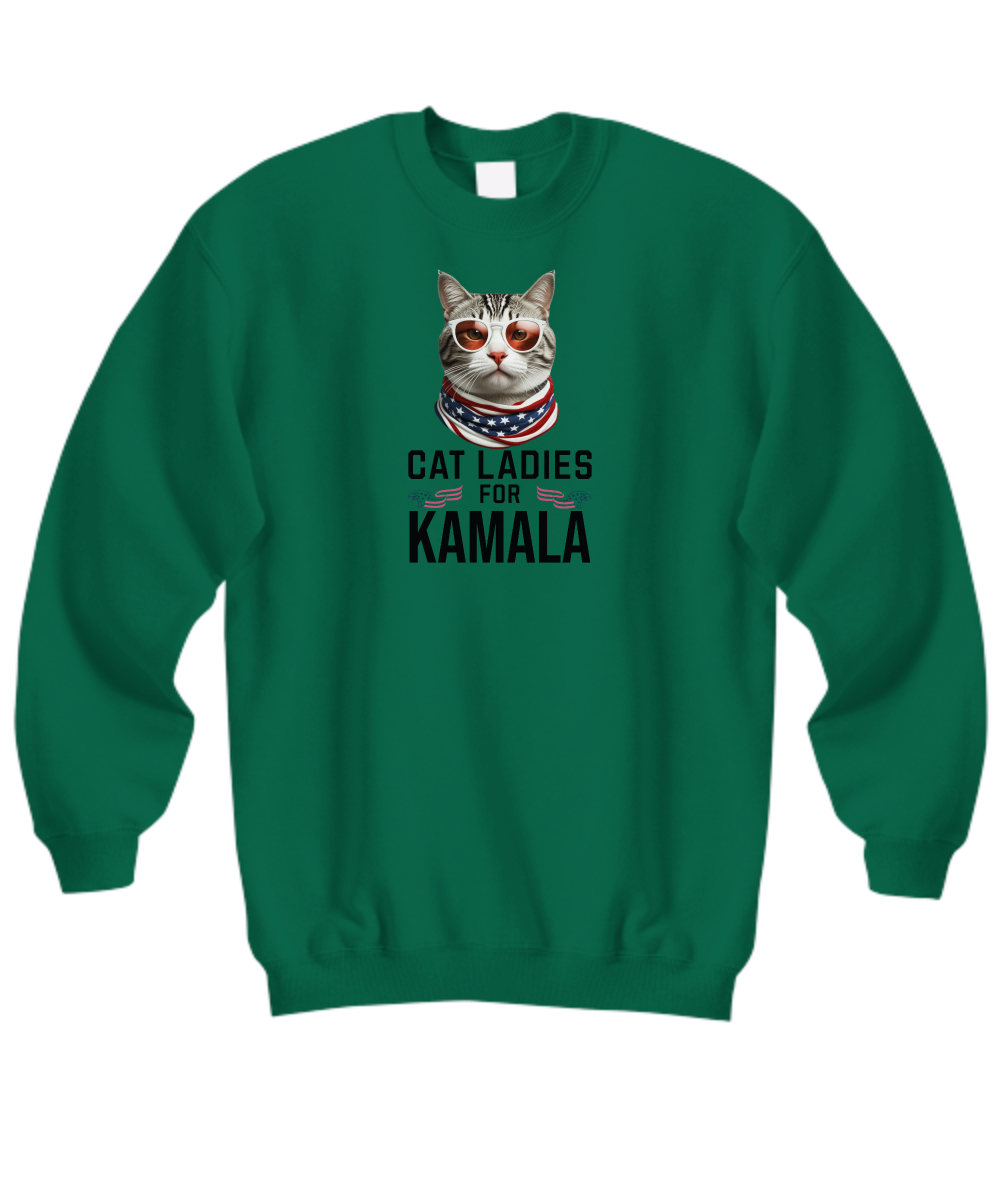 Cat Ladies For Kamala Sweatshirt, Kamala Harris Cat Shirt, Cat Lady Shirt, Election shirt for CatLadies Political Shirt, Cat Mom Shirt, American Shorthair Cat